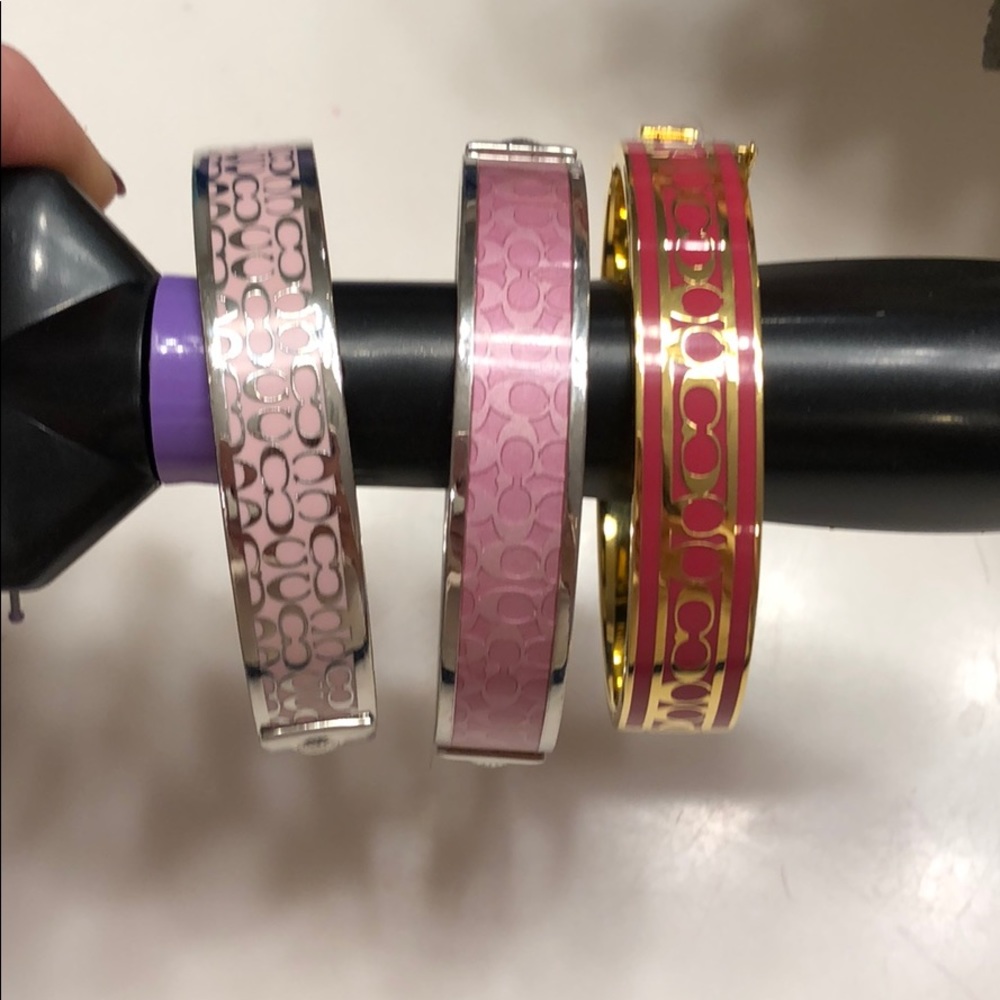 Coach bangle bracelets set of 3